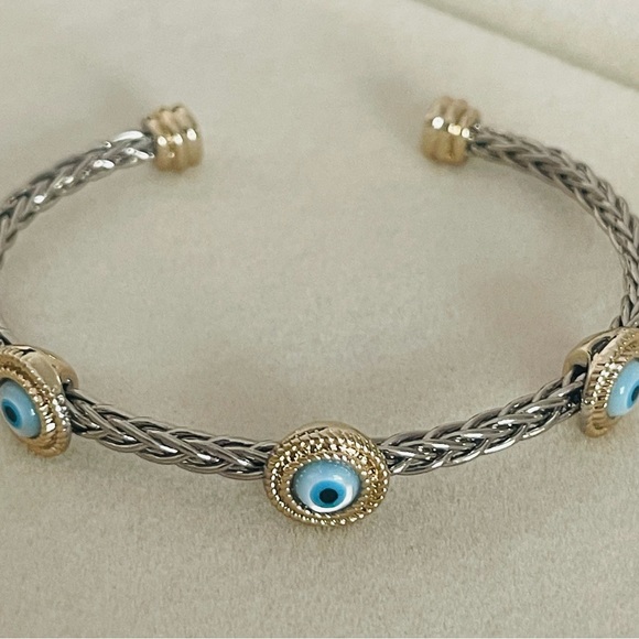 Evil Eye Bracelet For Women Silver Tone - Picture 9 of 11